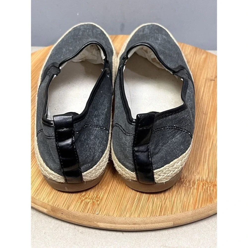 Great Northwest Clothing Company Sally Slip On Shoes Womens 9.5 Black Espadrille